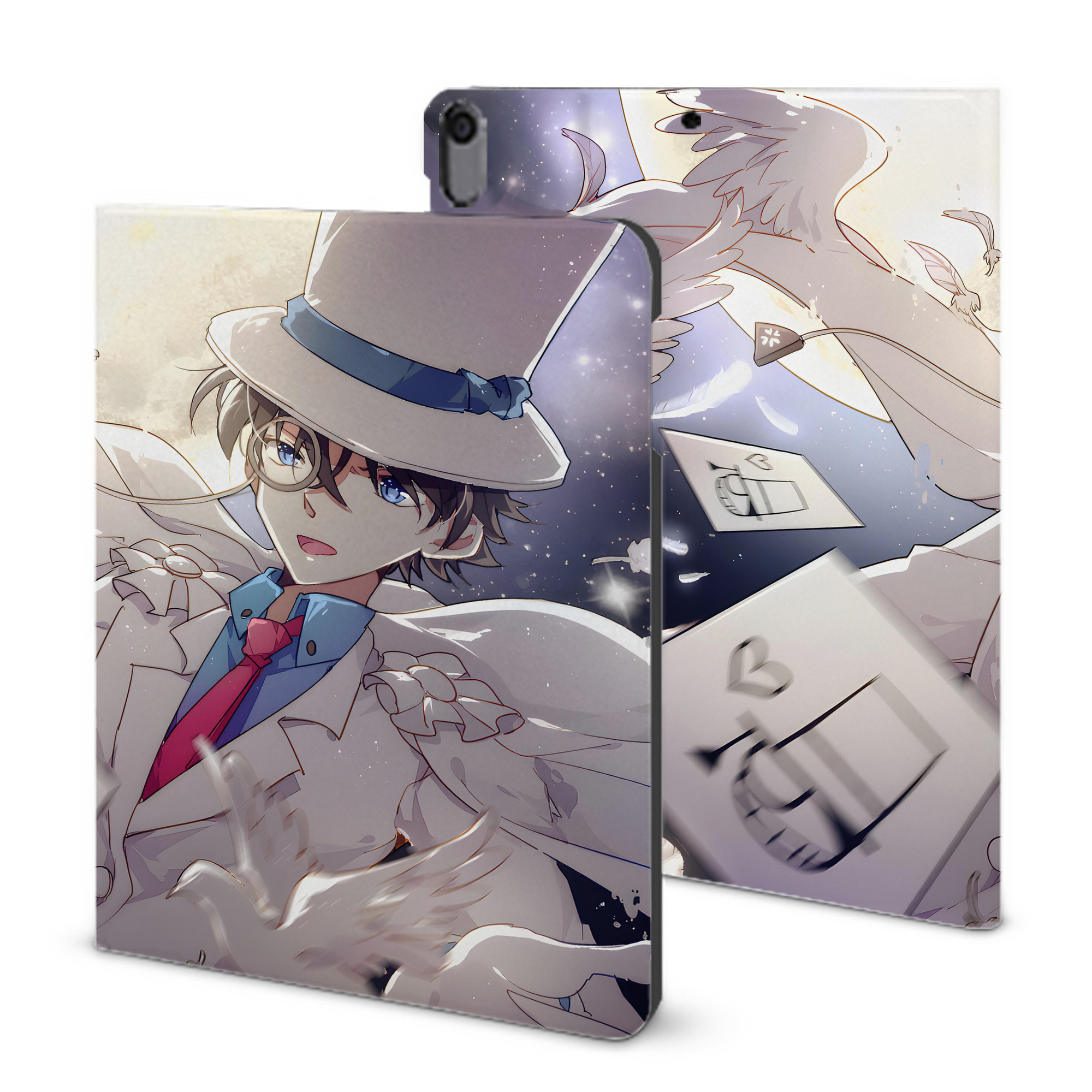 （画像用） 名探偵コナン Detective Conan IPad ケース ブック型 PUレザー TPU 耐衝撃 軽量 薄型 ペン収納なし 全面保護 IPad 各モデル対応